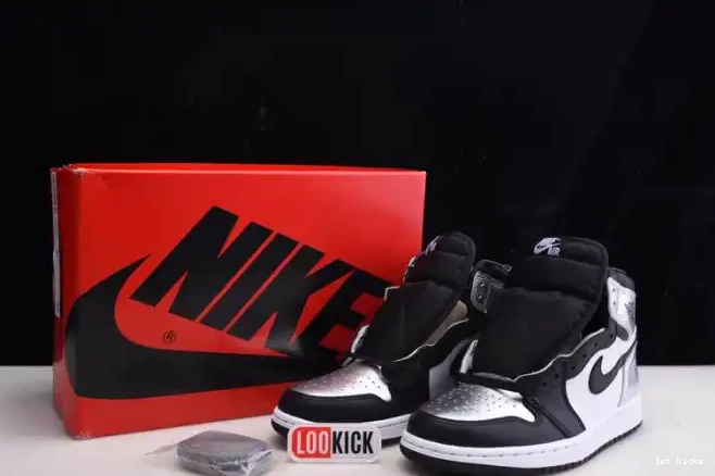 1st Kicks WMNS SILVER 1 HIGH CD0461-001 OG AIR JORDAN TOE 0527